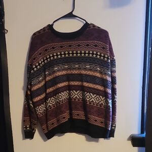 Hot Topic Women's Crewneck Sweater - Purple and Black